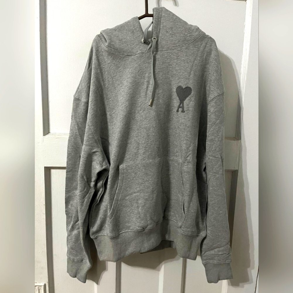AMI ALEXANDRE MATTIUSSIGray Ami de Cœur Hoodie